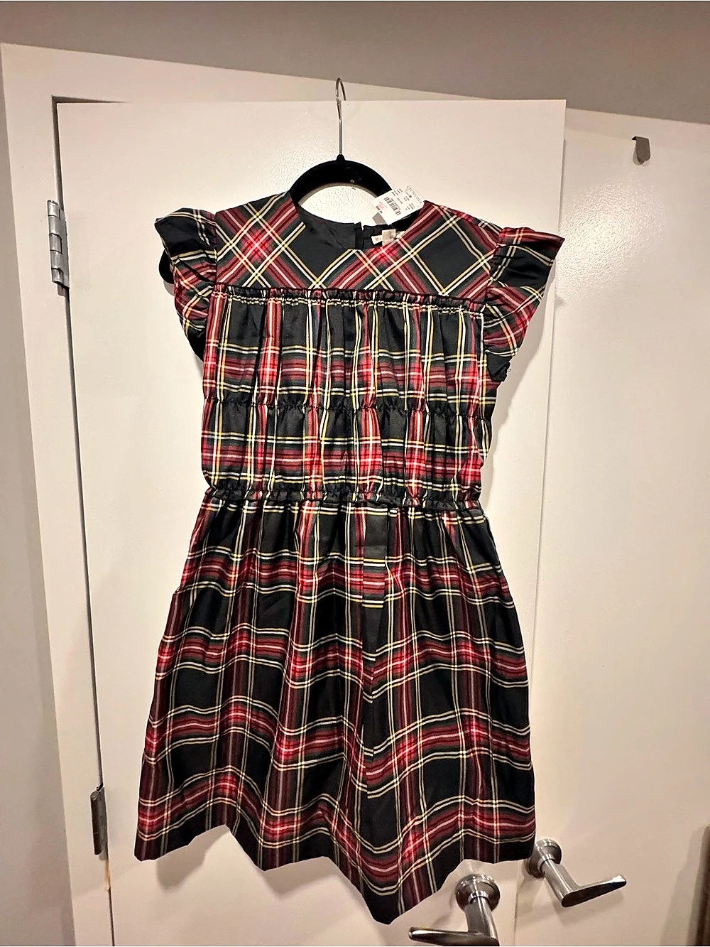 Crewcuts plaid dress in Black & Red Size 12 NWT